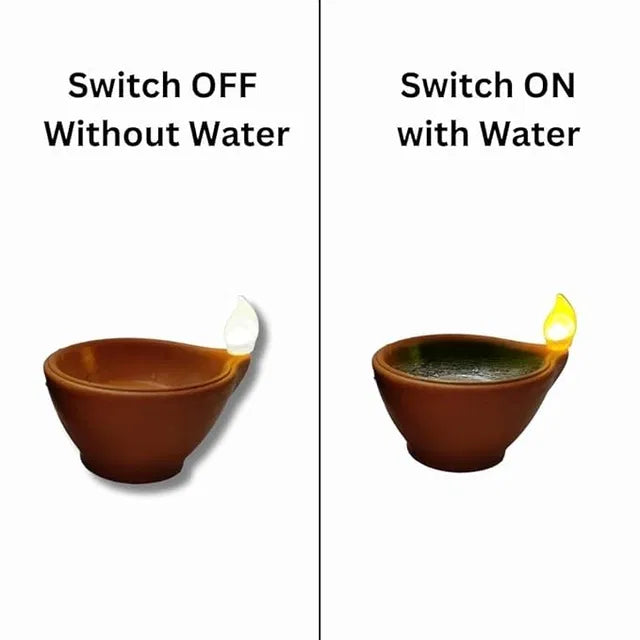 Water Sensor LED Light Diya,  (12, Classic)